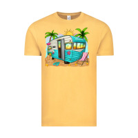 Vintage Mustard summer caravan Vintage Tee - texasbilliewilder