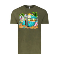 Vintage Olive summer caravan Vintage Tee - texasbilliewilder