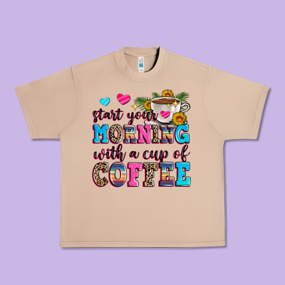 Start Your Morning With A Cup Of Coffee Urban Heavy Tee Designed By Zillion Design Studio