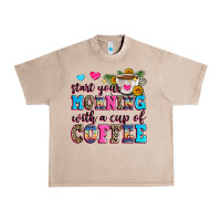French Oak start your morning with a cup of coffee Urban Heavy Tee - Zillion Design Studio