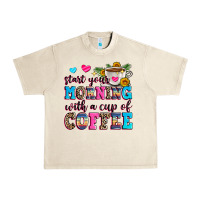 Sandshell start your morning with a cup of coffee Urban Heavy Tee - Zillion Design Studio