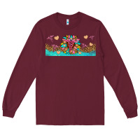 Burgundy nurse sunflower libbey glass Long Sleeve Tee - HRA Design Shop
