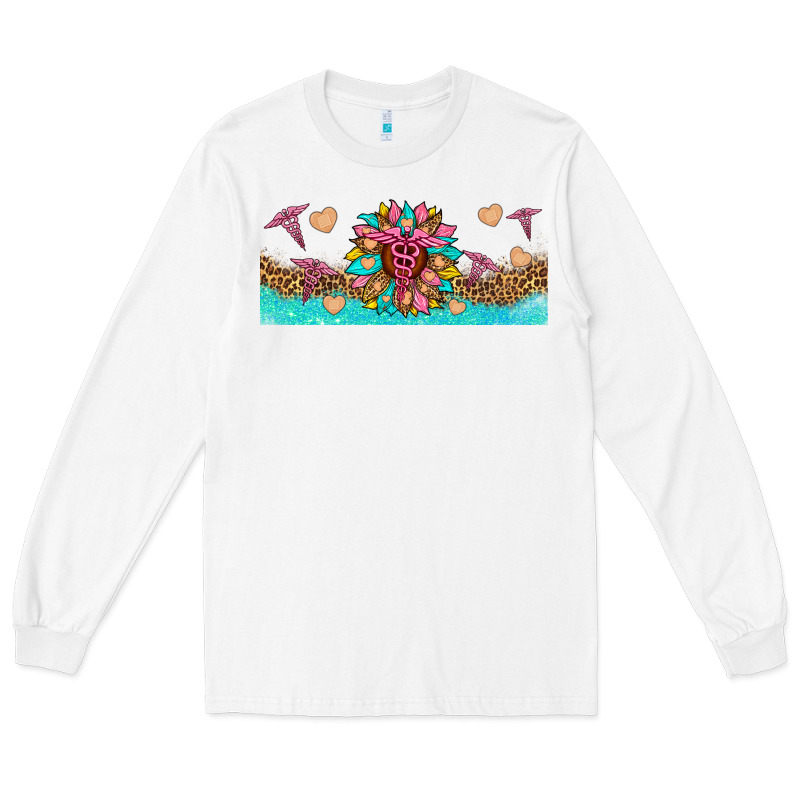 Nurse Sunflower Libbey Glass Long Sleeve Tee by HRA Design Shop | Teevron