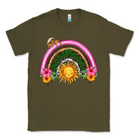 Army Green summer sun rainbow Classic Tee - HRA Design Shop
