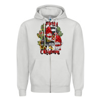 Dove Grey farm truck,merry christmas gnome Zipper Hoodie - JahusDesignShop