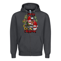 Smoke farm truck,merry christmas gnome Zipper Hoodie - JahusDesignShop