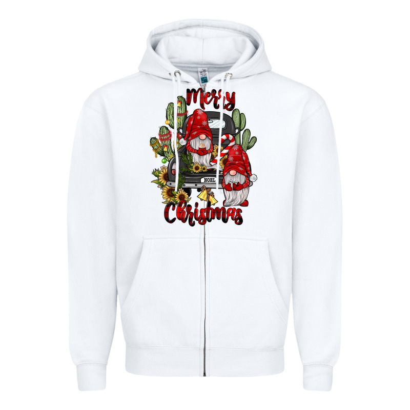 Farm Truck,merry Christmas Gnome Zipper Hoodie by JahusDesignShop | Teevron