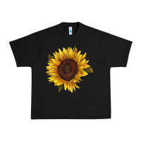 Black sunflower Urban Heavy Tee - RanaPortraitStore