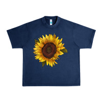Navy sunflower Urban Heavy Tee - RanaPortraitStore