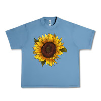 Pebble Blue sunflower Urban Heavy Tee - RanaPortraitStore