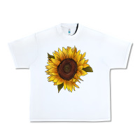 White sunflower Urban Heavy Tee - RanaPortraitStore