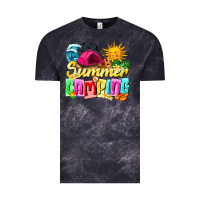 Cloud Black summer camping Vintage Tee - texasbilliewilder