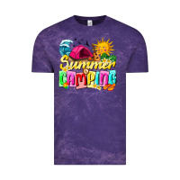 Cloud Purple summer camping Vintage Tee - texasbilliewilder