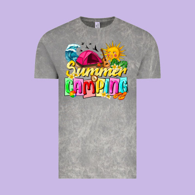 Summer Camping Vintage Tee Designed By Texasbilliewilder