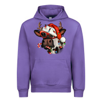Tulip Christmas cow with antlers Urban Hoodie - Jasminsmagicworld