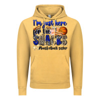 Vintage Mustard i'm just here for the snacks #basketball sister Vintage Hoodie - Zillion Design Studio