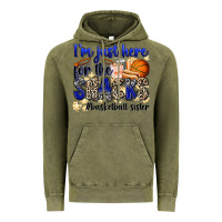 Vintage Olive i'm just here for the snacks #basketball sister Vintage Hoodie - Zillion Design Studio