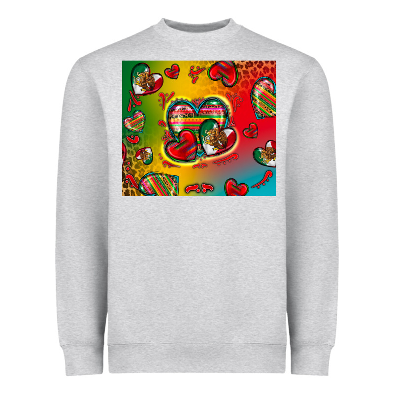 Mexico Hearts Heavyweight Sweatshirt by Zillion Design Studio | Teevron
