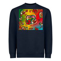Navy mexico hearts Heavyweight Sweatshirt - Zillion Design Studio