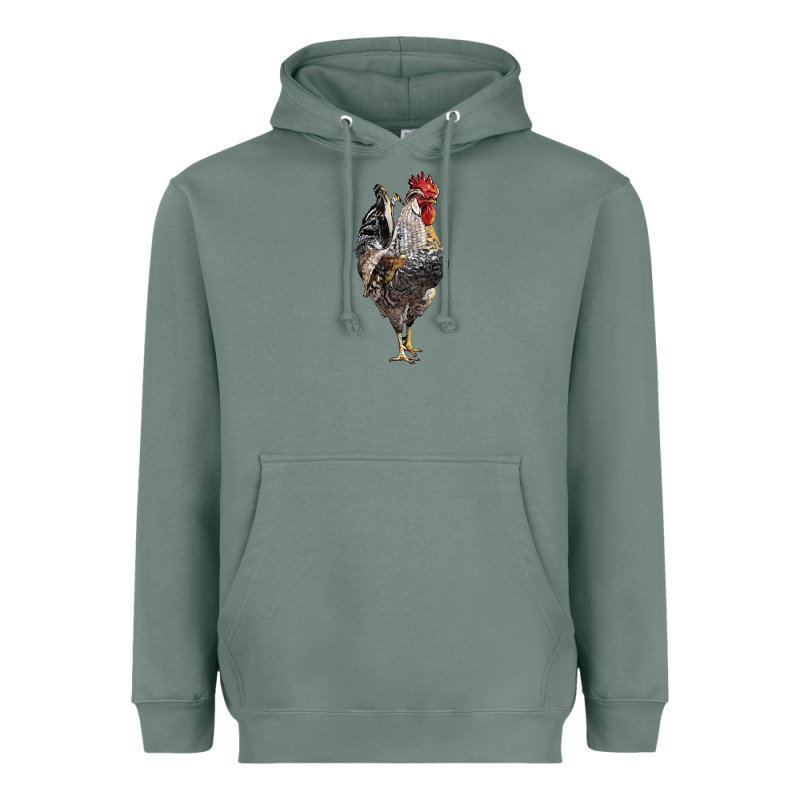 Cream Legbar Rooster Heavyweight Hoodie by LillyAllenDesigns | Teevron