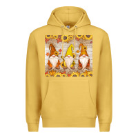 Antique Gold Thankful Gnomes Premium Hoodie - MaliasSmallBusiness