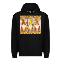 Black Thankful Gnomes Premium Hoodie - MaliasSmallBusiness