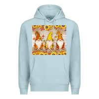 Blue Mist Thankful Gnomes Premium Hoodie - MaliasSmallBusiness