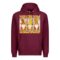 Burgundy Thankful Gnomes Premium Hoodie - MaliasSmallBusiness
