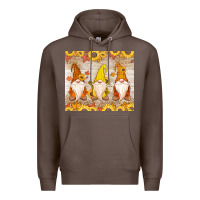 Coffee Thankful Gnomes Premium Hoodie - MaliasSmallBusiness