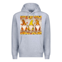 Heather Grey Thankful Gnomes Premium Hoodie - MaliasSmallBusiness