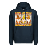 Navy Thankful Gnomes Premium Hoodie - MaliasSmallBusiness