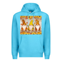 Ocean Blue Thankful Gnomes Premium Hoodie - MaliasSmallBusiness
