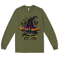 Army Green withcy mama Long Sleeve Tee - RacoonDesign