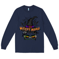 Navy withcy mama Long Sleeve Tee - RacoonDesign