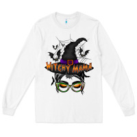 White withcy mama Long Sleeve Tee - RacoonDesign