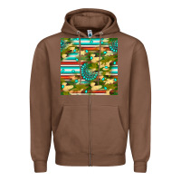 Chestnut camouflage serape gemstone seamless pattern Zipper Hoodie - BundleAndBundleShop