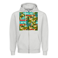 Dove Grey camouflage serape gemstone seamless pattern Zipper Hoodie - BundleAndBundleShop