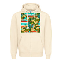 Sandshell camouflage serape gemstone seamless pattern Zipper Hoodie - BundleAndBundleShop