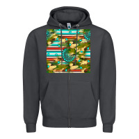 Camouflage Serape Gemstone Seamless Pattern Zipper Hoodie | Teevron