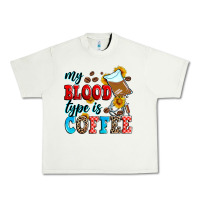 Pistachio my blood type is coffee Urban Heavy Tee - Zillion Design Studio