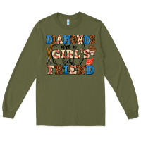 Army Green diamonds are a girl's best friend Long Sleeve Tee - AdoDesignShop