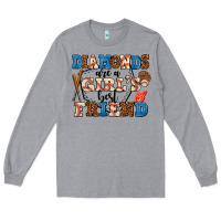 Heather Grey diamonds are a girl's best friend Long Sleeve Tee - AdoDesignShop