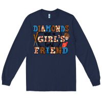 Navy diamonds are a girl's best friend Long Sleeve Tee - AdoDesignShop