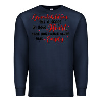 Navy grandchildren fill a space in your heart Premium Sweatshirt - MaliasSmallBusiness