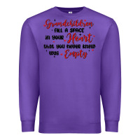 Purple grandchildren fill a space in your heart Premium Sweatshirt - MaliasSmallBusiness