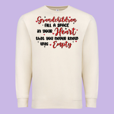 Grandchildren Fill A Space In Your Heart Premium Sweatshirt Designed By Maliassmallbusiness