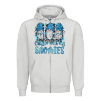 Dove Grey chillin' with my gnomies Zipper Hoodie - JahusDesignShop