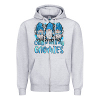 Heather Grey chillin' with my gnomies Zipper Hoodie - JahusDesignShop