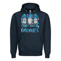 Navy chillin' with my gnomies Zipper Hoodie - JahusDesignShop