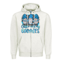 Oatmeal Heather chillin' with my gnomies Zipper Hoodie - JahusDesignShop